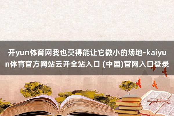 開yun體育網我也莫得能讓它微小的場地-kaiyun體育官方網站云開全站入口 (中國)官網入口登錄
