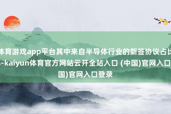 體育游戲app平臺其中來自半導體行業的新簽協議占比50%-kaiyun體育官方網站云開全站入口 (中國)官網入口登錄