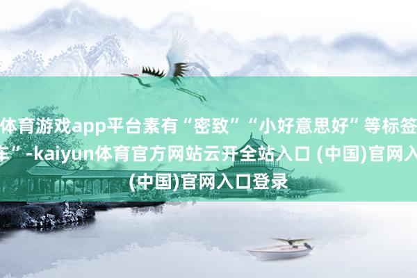 體育游戲app平臺素有“密致”“小好意思好”等標簽的“小車”-kaiyun體育官方網站云開全站入口 (中國)官網入口登錄
