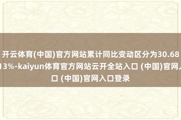 開云體育(中國)官方網(wǎng)站累計(jì)同比變動區(qū)分為30.68%和32.13%-kaiyun體育官方網(wǎng)站云開全站入口 (中國)官網(wǎng)入口登錄
