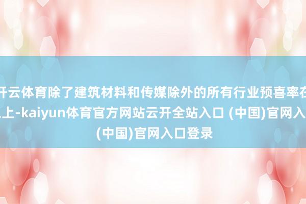 開云體育除了建筑材料和傳媒除外的所有行業預喜率在50%以上-kaiyun體育官方網站云開全站入口 (中國)官網入口登錄