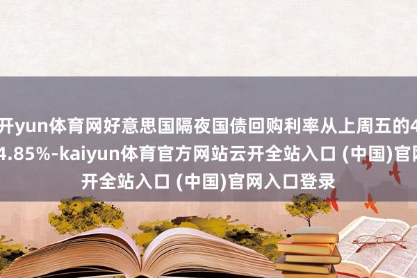 開yun體育網好意思國隔夜國債回購利率從上周五的4.60%升至4.85%-kaiyun體育官方網站云開全站入口 (中國)官網入口登錄
