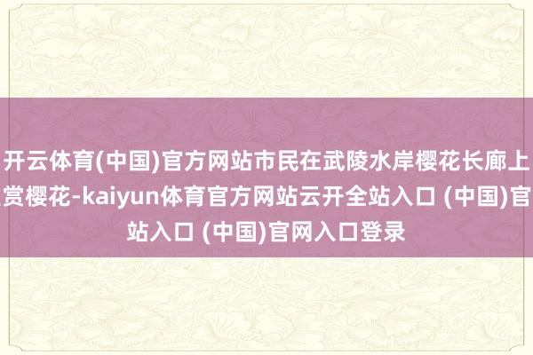 開云體育(中國)官方網站市民在武陵水岸櫻花長廊上漫衍、不雅賞櫻花-kaiyun體育官方網站云開全站入口 (中國)官網入口登錄