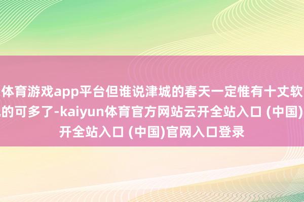 體育游戲app平臺但誰說津城的春天一定惟有十丈軟紅？春天能玩的可多了-kaiyun體育官方網站云開全站入口 (中國)官網入口登錄